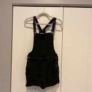 Madewell black short overalls